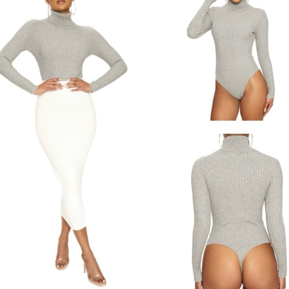 naked wardrobe Tops - Naked Wardrobe Size Medium Ribbed Sweater GETTIN' KNIT TURTLENECK BODYSUIT